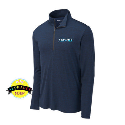 Sport tek performance 1/4 zip embroidered with the Spirit Physical Therapy logo
