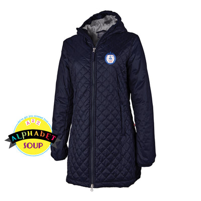ICD Personalized Women's Quilted Parka navy