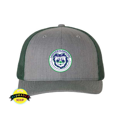 Richardson mesh snap back with lakeview lions elementary logo