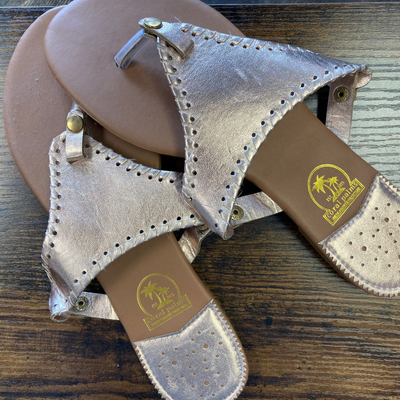 rose gold sandals