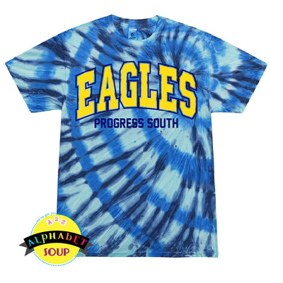 Colortone tie dye T-shirt with arched eagles design