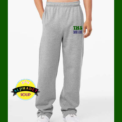 Bella Canvas Sweatpants with THS swim and Dive design