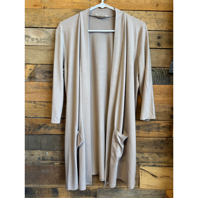 tan cardigan