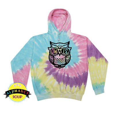 tie dye hoodie with silex logo of your choice listed