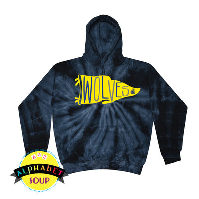 John Weldon Tie Dye Hoodie Dark Blue