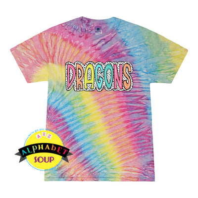 Colortone short sleeve tie dye tee with Stone Creek design