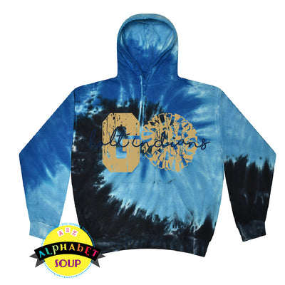 Colortone hoodie with the Holt Cheer GO design