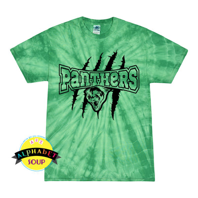 Colortone tie dye tee with the Panthers Claw design