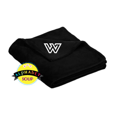 Ultra Plush blanket with WWF logo embroidered on corner 