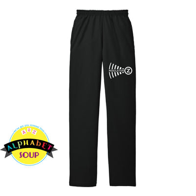 Modulation Z logo on black uncuffed sweatpants