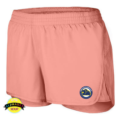 Heritage Elementary Wayfarer Shorts with Logo in Coral