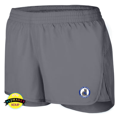 Wayfarer Girls and ladies running shorts with the John Weldon Elementary Logo