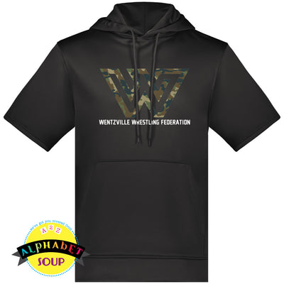 Augusta wicking fleece short sleeve hoodie with WWF design of your choice listed