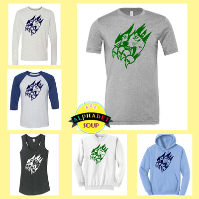 Wentzville South Middle wolf claw T-shirt and Sweatshirt 