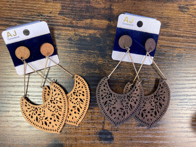 wooden earrings