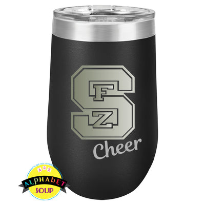 FZS Jr Bulldogs Cheer Design on the JDS Etched Stemless Tumbler