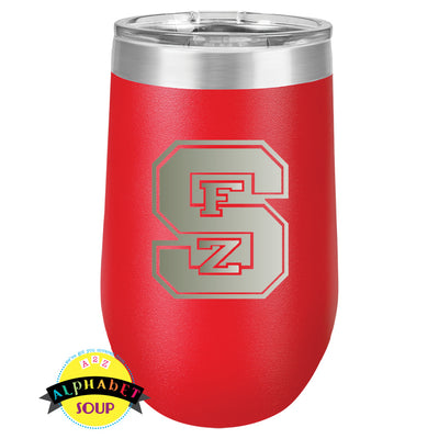 JDS Stemless tumbler etched with FZS Jr Bulldogs Logo