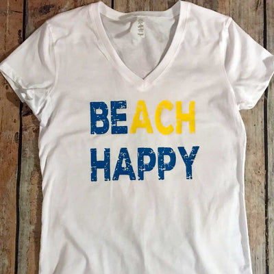 Beach Happy Vinyl Design Shirt