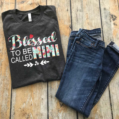 Blessed To Be Called Mimi Vinyl Design Shirt