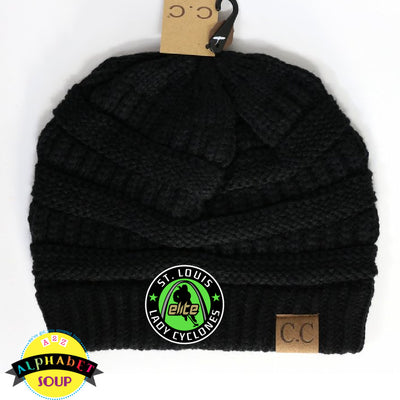 CC beanie with the St. Louis Lady Cyclones Hockey Logo