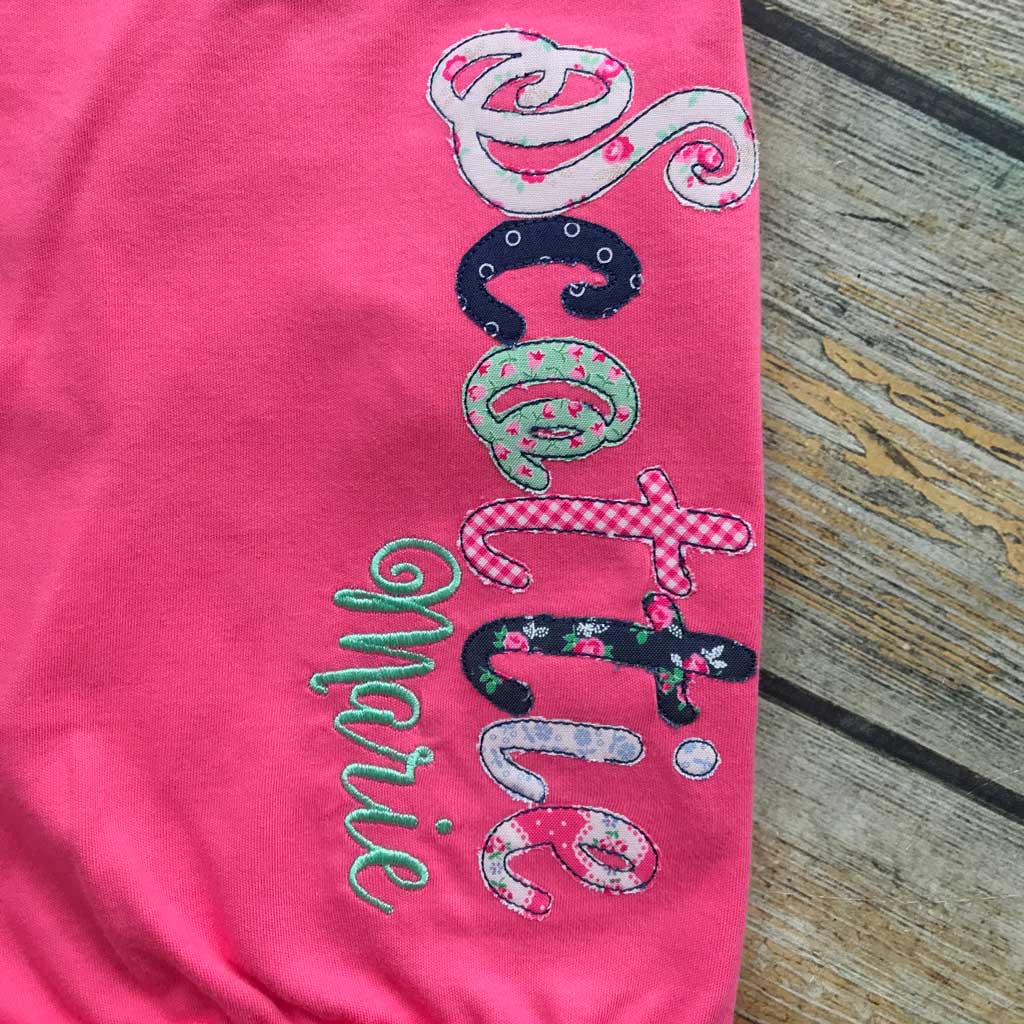 Applique Names Applique Name Infant Gown – Alphabet Soup Designs