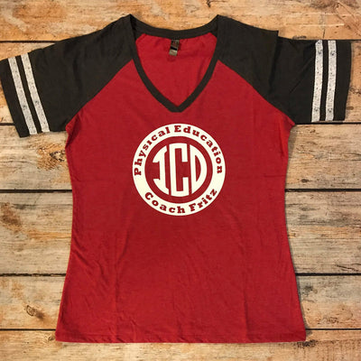 ICD Game V-neck Tee with ICD vinyl logo