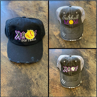 Kaos Softball Custom Team Spirit Wear - Team Hats