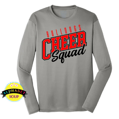 Port and Company Long Sleeve Performance Tee with a FZS Jr Bulldogs Cheer Design.