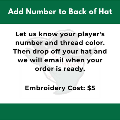 Add Embroidery personalization to hat