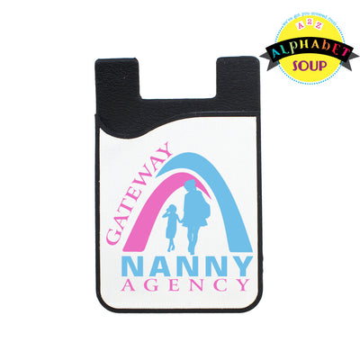 Cell Phone Card Caddy with the Gateway Nanny Agency Logo