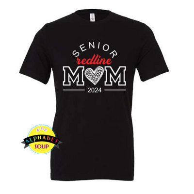 Bella Canvas Short Sleeve Tee with the Senior Redline Mom 2024 Design