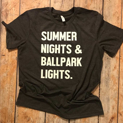Summer Nights & Ballpark Lights Vinyl Design Shirts