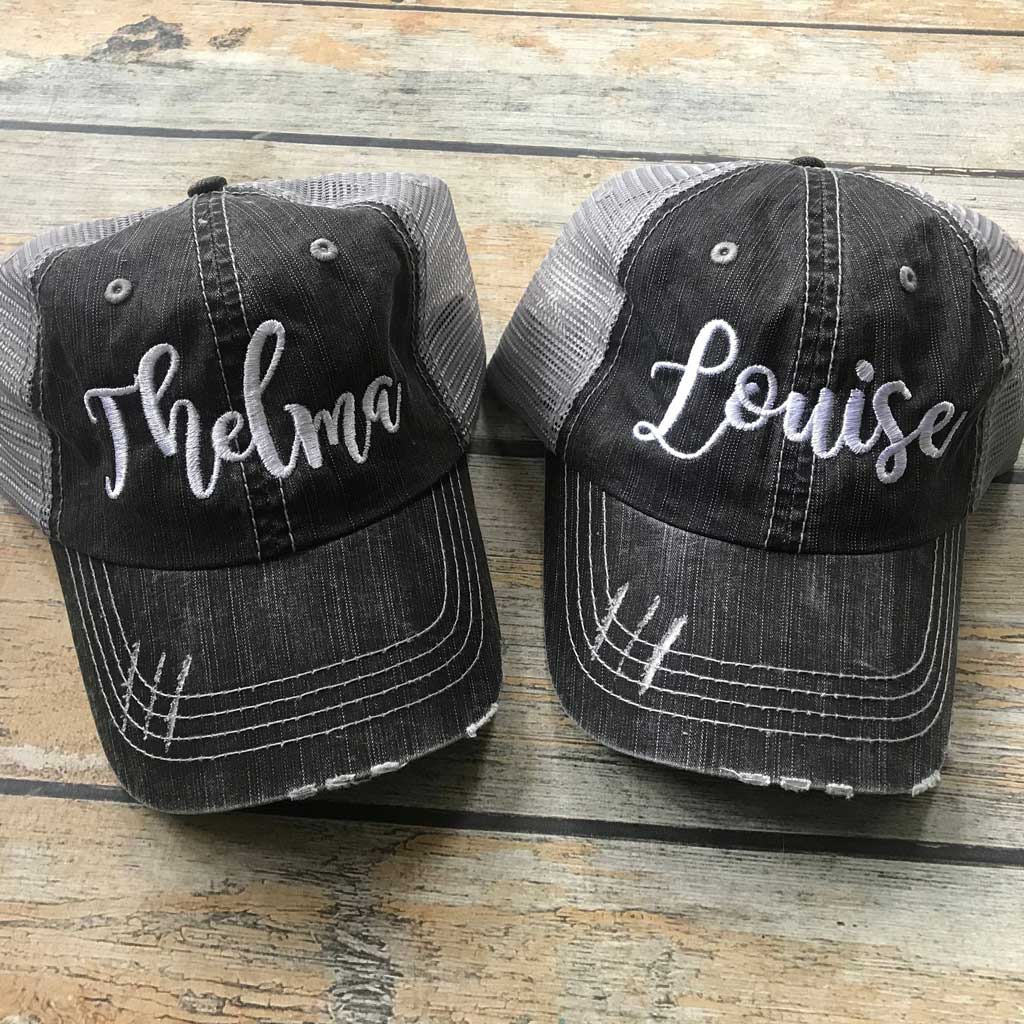Thelma and Louise Hat Set – Alphabet Soup Designs