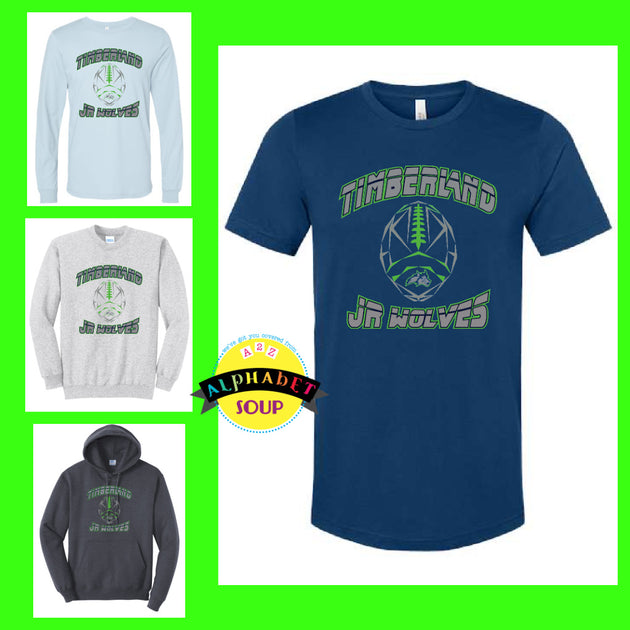 Jr Wolves Football Custom Sports Spirit Wear – Alphabet Soup Designs