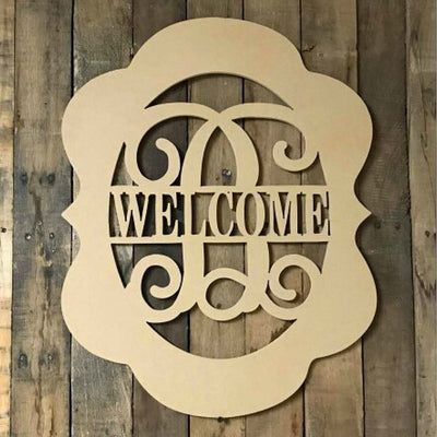 Alice Welcome Wood Hanging Unfinished