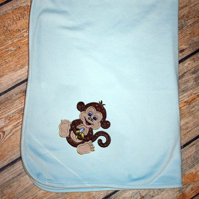 Applique Animal & Name Baby Blanket