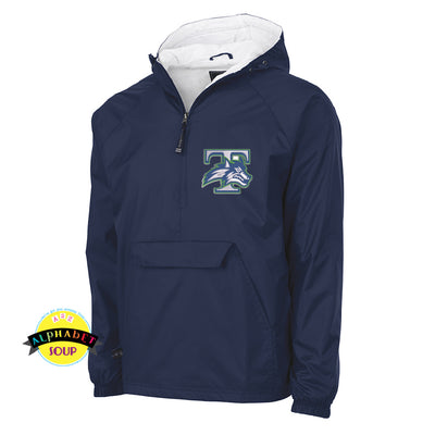 Timberland Jr Wolves Logo on a Charles River Apparel Classic Lined Pullover in Navy