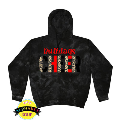 Colortone Crystal Wash Hoodie with a FZS Jr Bulldogs Cheer design