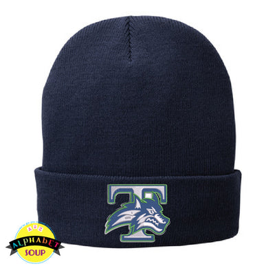 Timberland Jr Wolves Logo on a Port and Company Fleece Lined Cuffed Beanie