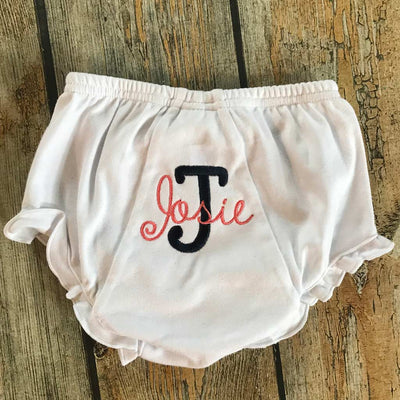 Embroidered Name Ruffle Bloomers