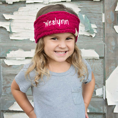 Embroidered Kids Head Wrap with Name