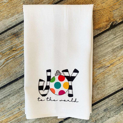 Sublimated Joy to the World Hand Towel