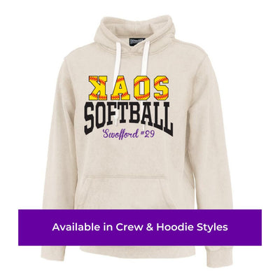 Kaos Softball Custom Spirit Wear - Sandwash Sweatshirt