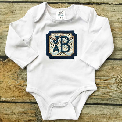 Embroidered Name/Monogram Bodysuit with Applique