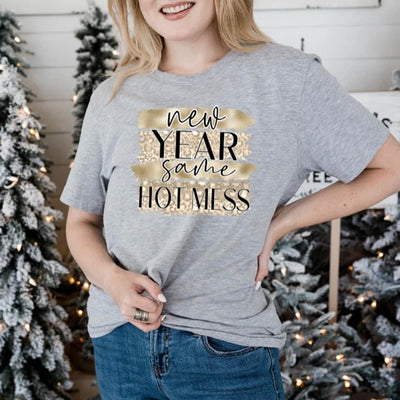 New Year Vinyl Design Tee, personalized apparel