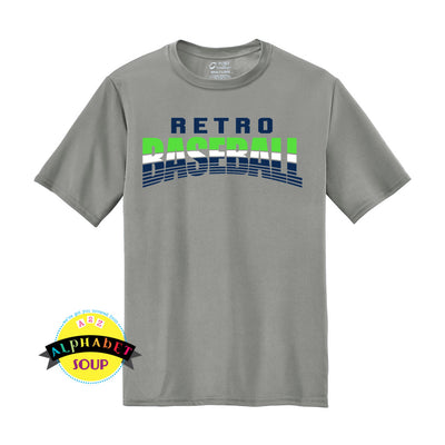 Port and Co Performance Tee with the Retro Baseball Design