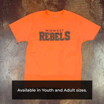 Midwest Rebels Neon Performance Tee personalized spirit wear
