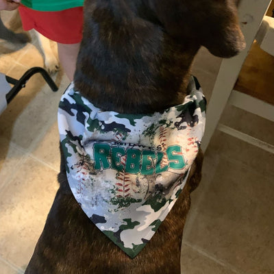 Midwest Rebels Personalized Spirit Wear Dog Collar Bandana