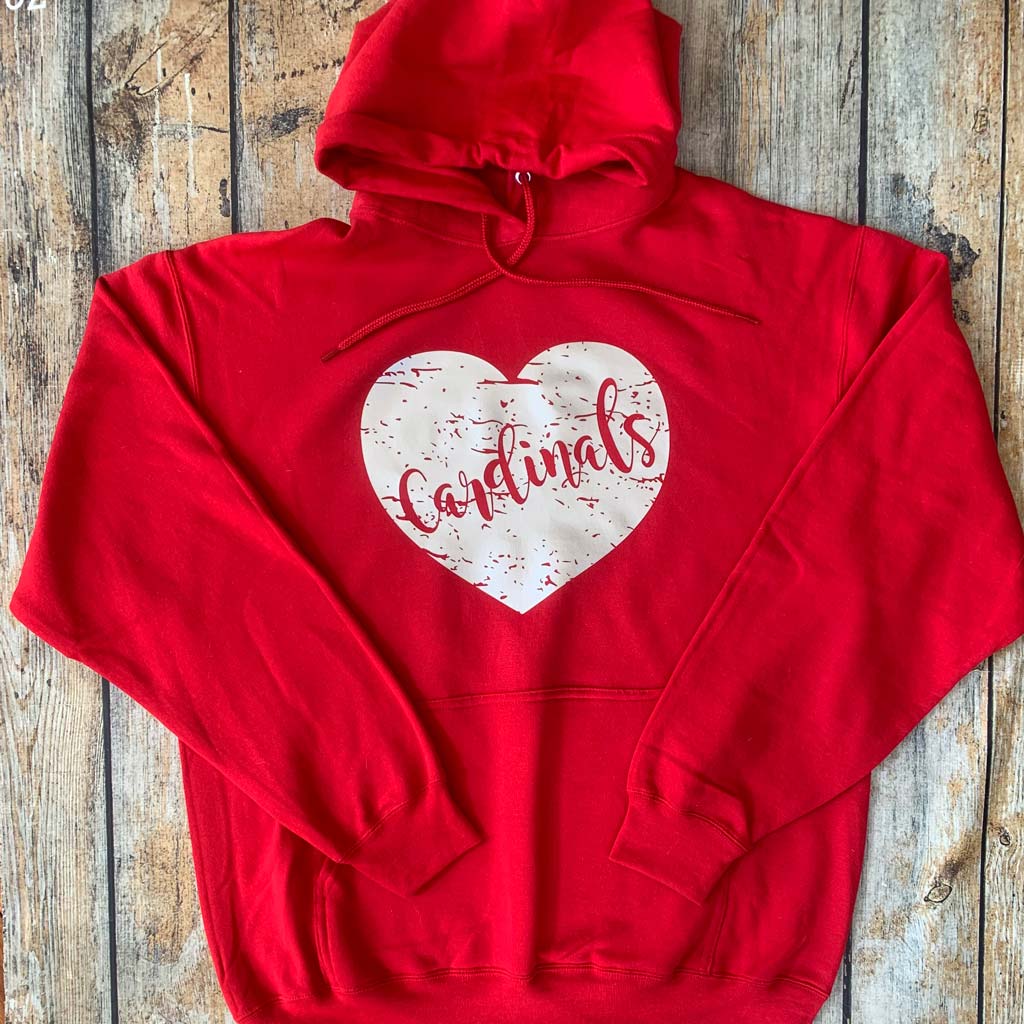 Distressed Vinyl Heart Hoodie Sweatshirt – Alphabet Soup Designs