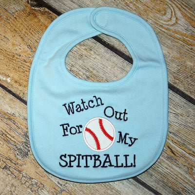 Watch Out for Spit Balls Baby Bib